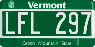 VT license plate LFL297