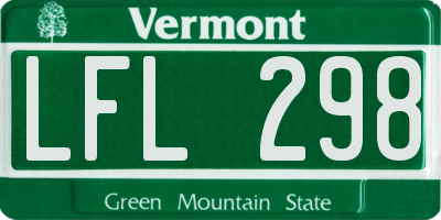 VT license plate LFL298
