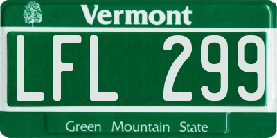 VT license plate LFL299