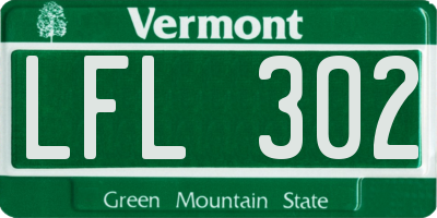 VT license plate LFL302