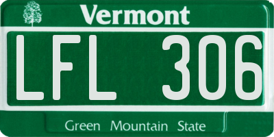 VT license plate LFL306