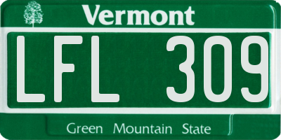 VT license plate LFL309