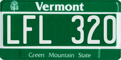 VT license plate LFL320