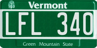 VT license plate LFL340