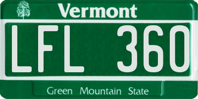 VT license plate LFL360
