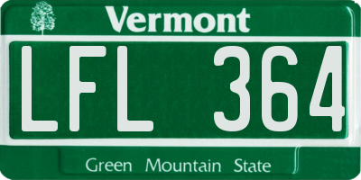 VT license plate LFL364