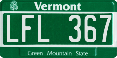 VT license plate LFL367