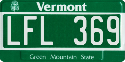 VT license plate LFL369