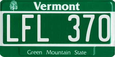 VT license plate LFL370