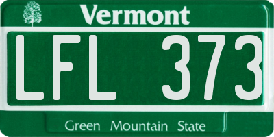 VT license plate LFL373
