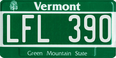 VT license plate LFL390