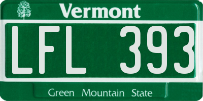 VT license plate LFL393