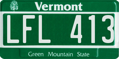VT license plate LFL413