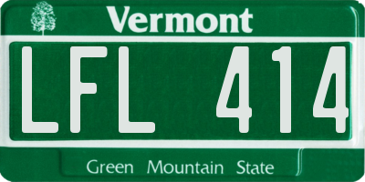 VT license plate LFL414