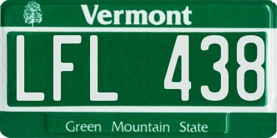 VT license plate LFL438