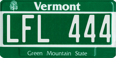 VT license plate LFL444