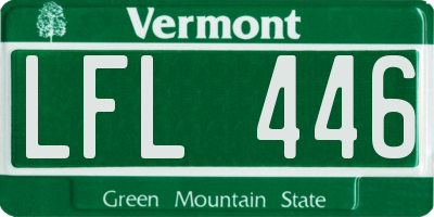 VT license plate LFL446