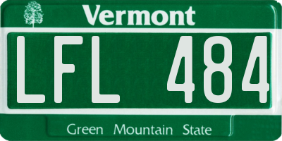 VT license plate LFL484