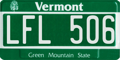VT license plate LFL506