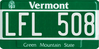 VT license plate LFL508