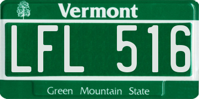 VT license plate LFL516