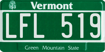 VT license plate LFL519