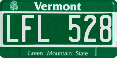 VT license plate LFL528