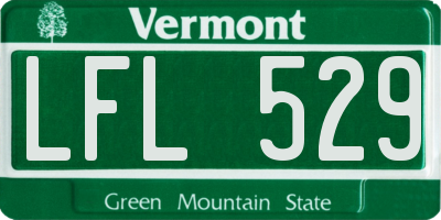 VT license plate LFL529