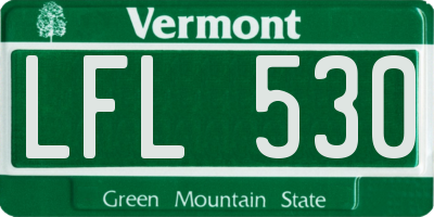 VT license plate LFL530