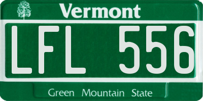 VT license plate LFL556