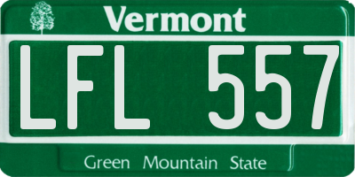 VT license plate LFL557