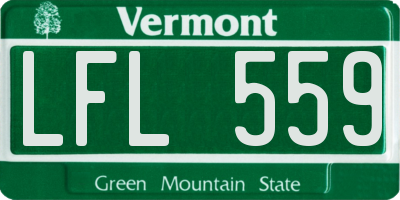VT license plate LFL559