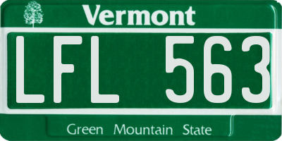 VT license plate LFL563