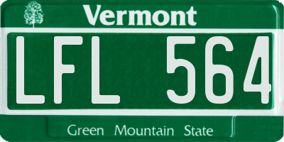 VT license plate LFL564