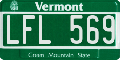 VT license plate LFL569