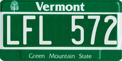 VT license plate LFL572