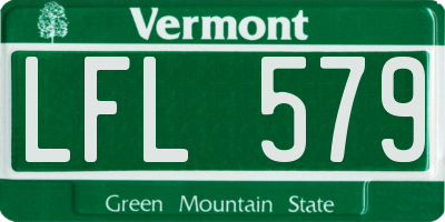 VT license plate LFL579