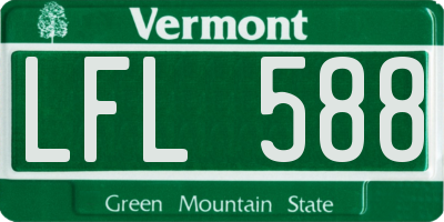 VT license plate LFL588