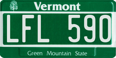 VT license plate LFL590