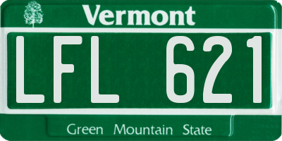 VT license plate LFL621