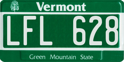 VT license plate LFL628