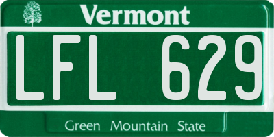VT license plate LFL629
