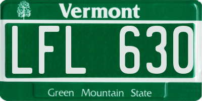 VT license plate LFL630