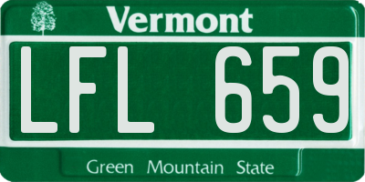 VT license plate LFL659
