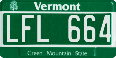 VT license plate LFL664