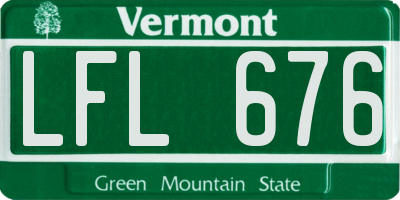 VT license plate LFL676