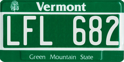 VT license plate LFL682