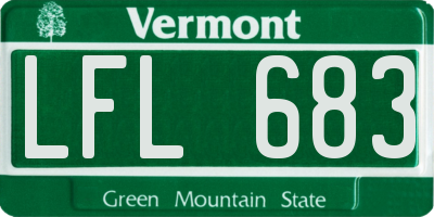 VT license plate LFL683