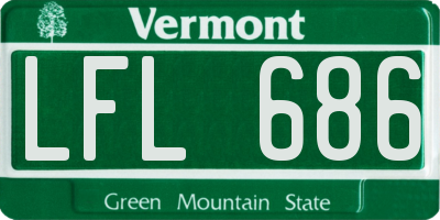 VT license plate LFL686
