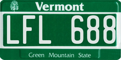 VT license plate LFL688